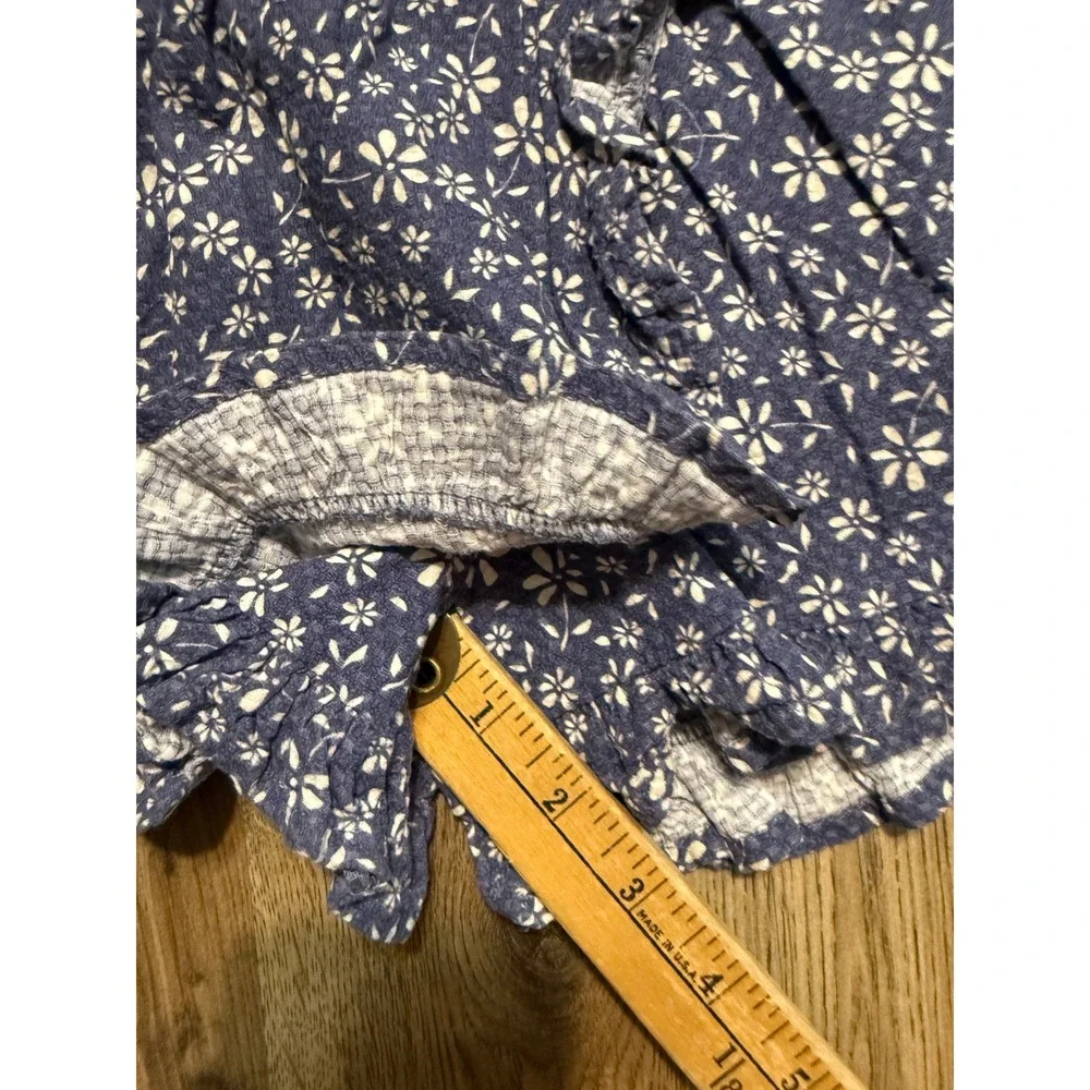 Jessica Simpson Floral Shorts Girls Size M (8) Blue Kids Ruffle Cotton Excellent
